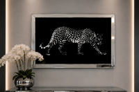Lustrzany obraz z kryształkami Glamour Puma 90x60