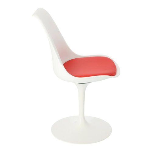 Krzesło Tulip Basic białe/czerwo na poduszka na Arena.pl