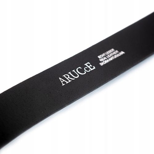 PASEK SKÓRZANY MĘSKI DO SPODNI CASUAL 120 KLASYCZNY CZARNY SKÓRA na Arena.pl