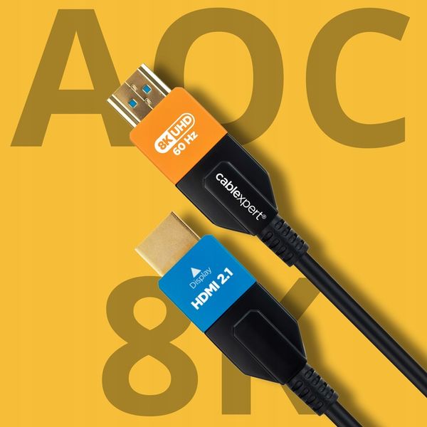 KABEL OPTYCZNY HDMI 2.1 AOC 8K PRZEWÓD ŚWIATŁOWODOWY 8K 60Hz 30M GEMBIRD zdjęcie 5
