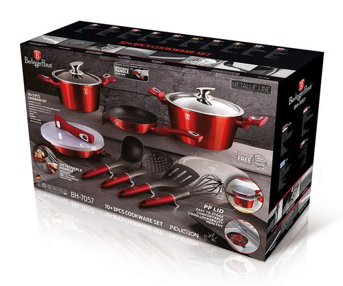 zestaw garnków i patelni berlinger haus bh-7057 burgundy na Arena.pl