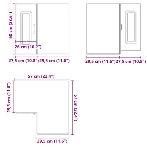 Szafka ścienna narożna kuchenna, Kalmar, dąb artisan na Arena.pl