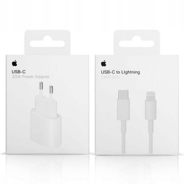 SZYBKA ŁADOWARKA DO APPLE IPHONE 20W+KABEL USB-C LIGHTNING 1M zdjęcie 1