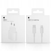 SZYBKA ŁADOWARKA DO APPLE IPHONE 20W+KABEL USB-C LIGHTNING 1M