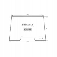 szyba przednia Massey Ferguson 352, 360, 362, 365, 382, 390, 396, 398, 399