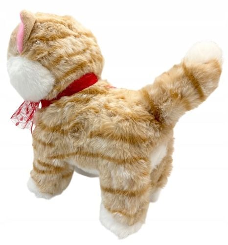 Kotek na smyczy interaktywny kot pluszowy chodzący kotek na baterie rudy sm na Arena.pl