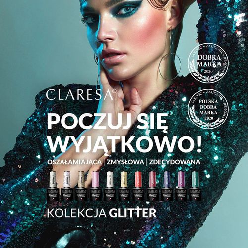 CLARESA Lakier hybrydowy GLITTER 2 -5g na Arena.pl