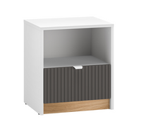 Stolik Nocny Młodzieżowy 43 cm Biały + Dąb Castello TORRO ML