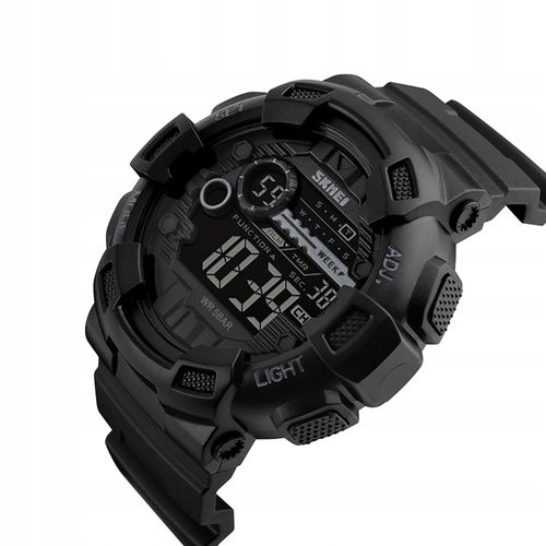 Zegarek męski SKMEI LED elektroniczny czarny wiele funkcji na Arena.pl