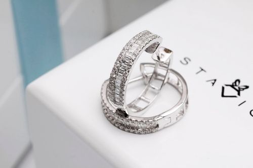 Złote kolczyki KBD4759 - Diament na Arena.pl