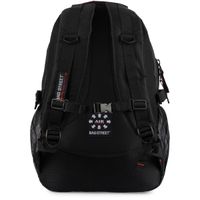 GRANATOWO-CZARNY Solidny 3KOMOROWY plecak miejski SPORTOWY duży M83