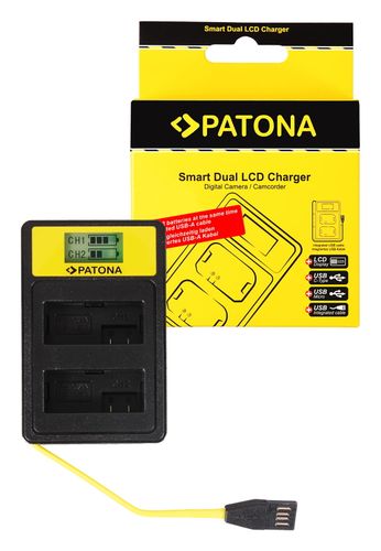 Patona podwójna ładowarka Dual LCD USB do akumulatorów Canon LP-E8 na Arena.pl