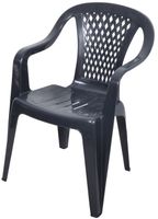 MOCNY! ZESTAW 6+1 DUŻY STÓŁ KRZESŁA PLASTIK GRAFIT