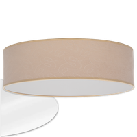 Beżowy plafon sufitowy lampa abażur klosz natynkowy oprawa 50 cm
