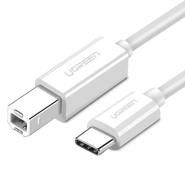 Kabel USB 2.0 C-B UGREEN US241 do drukarki 1.5m (biały) zdjęcie 1