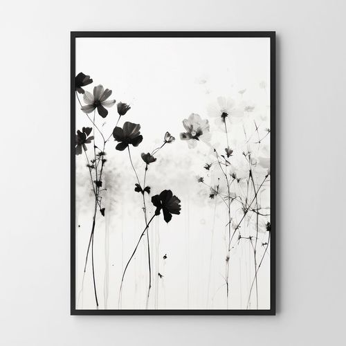 Plakat czarne kwiaty 40x50 cm na Arena.pl