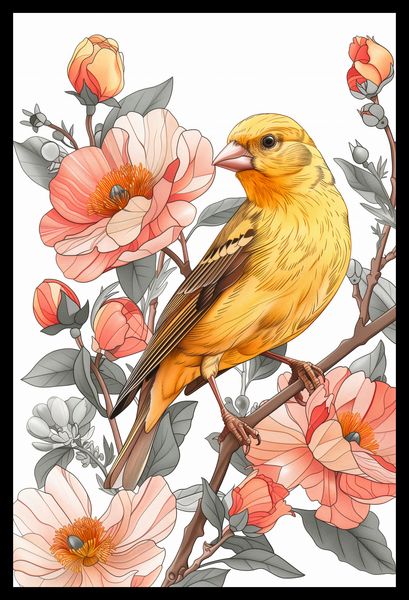 Plakat 30x45cm Wiosenny Śpiewaczek zdjęcie 2