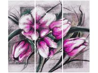 90CM 80 OBRAZ 3 ELEM KOMPOZYCJA TULIPANÓW ŚCIENNY