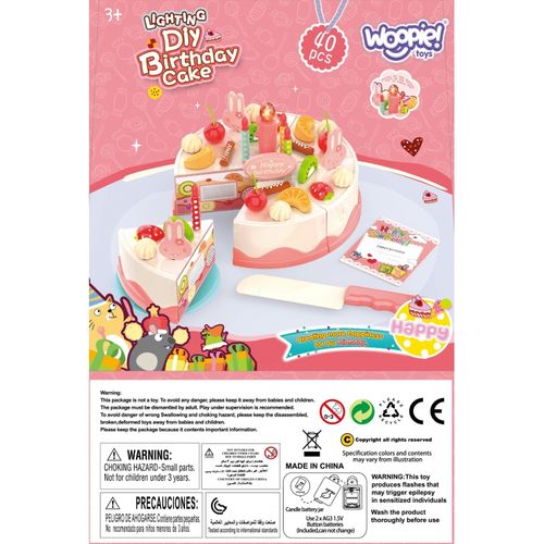 WOOPIE Tort Urodzinowy do Krojenia na Rzepy Świeczki Owoce 40 el. na Arena.pl