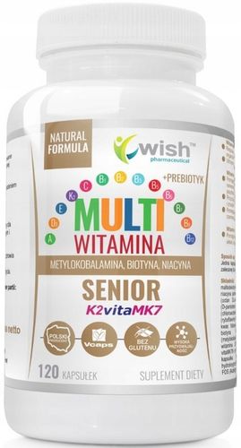 Wish Multiwitamina Senior WITAMINA B COMPLEX + ADEK + Wit C 120 kapsułek na Arena.pl