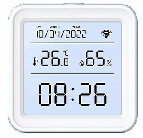 Termometr Czujnik Temperatury Wilgotności i Zegar TUYA SMART LIFE WIFI LCD na Arena.pl