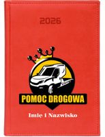STYLOWY kalendarz POMOC DROGOWA A4 2026 KSIĄŻKOWY PLANER TYGODNIOWY