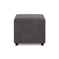 Pufa do siedzenia, BLOM, sztruks, 51x51x40 cm, ciemny szary | TYLETEGOTU