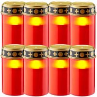 2X 8 x Znicz LED Wieczna Świeczka Świeca Święto Zmarłych Cmentarz groby