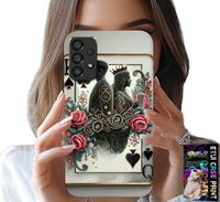 ETUI DO SAMSUNG GALAXY A33 5G - KARTA KRÓL KRÓLOWA POKER KARTY + SZKŁO