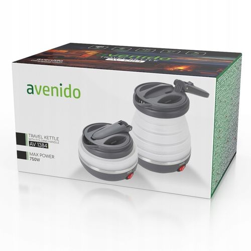 Czajnik Turystyczny Składany Silikonowy Szary AGD Drobne Do Kuchni 0,6L na Arena.pl