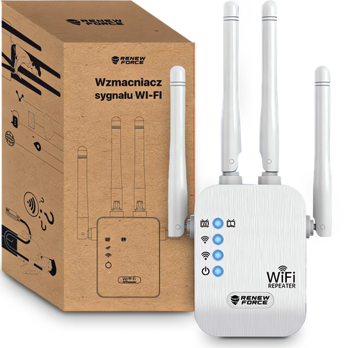 WZMACNIACZ Sygnału WiFi Sieci MOCNY 300Mb/s 2.4G Zasięg WiFi REPEATER 4w1 na Arena.pl