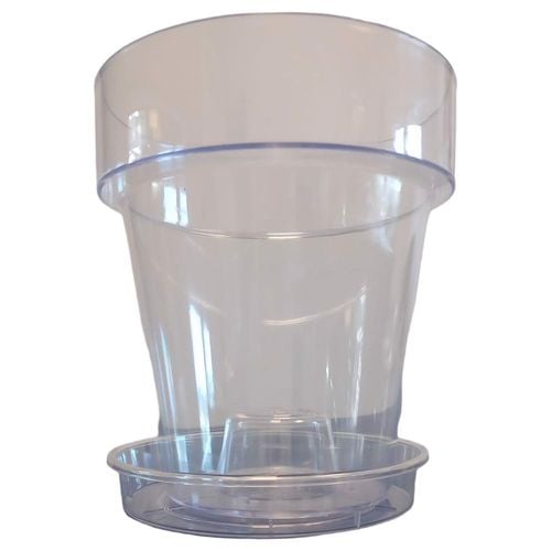 Doniczka Z Podstawką Przezroczysta Plastikowa 16 C na Arena.pl