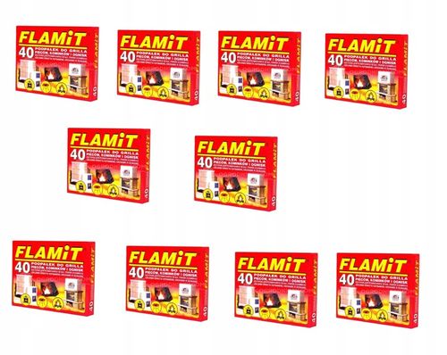 10x Podpałka rozpałka do KOMINKA PIECA GRILLA KOMINKA FLAMIT 0,2kg 40 na Arena.pl