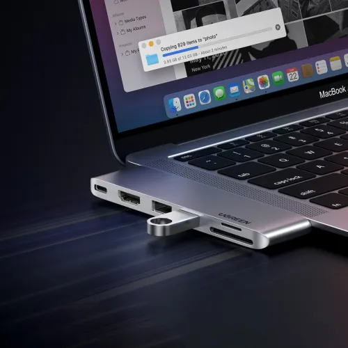 hub ugreen cm380 2xusb c - hdmi/2xusb 3.0/sdtf/usb c pd - szary na Arena.pl