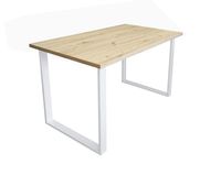 Stół do salonu kuchni 70x120x28 LOFT biały Dąb Craft