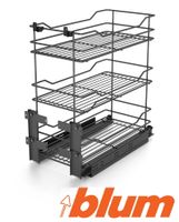 Kosz Cargo mini, 500 mm, 3 półki, Cichy domyk, Pełny wysuw, Antracyt