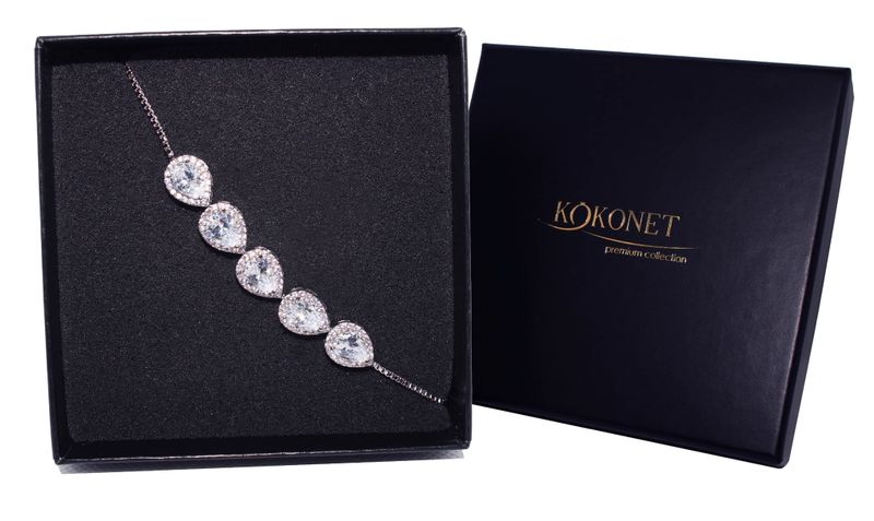 Bransoletka ślubna DROP silver zdjęcie 1