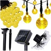 GIRLANDA SOLARNA LAMPKI SOLARNE 50LED 10M OGRODOWA NA BALKON DŁUGA