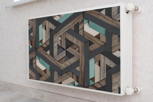 Mata MAGNETYCZNA Na Kaloryfer Abstrakcja Imitacja Drewna 100cm x 60cm na Arena.pl