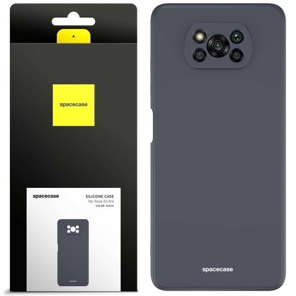 Spacecase Silicone Case Poco X3 Pro/Nfc Black zdjęcie 1