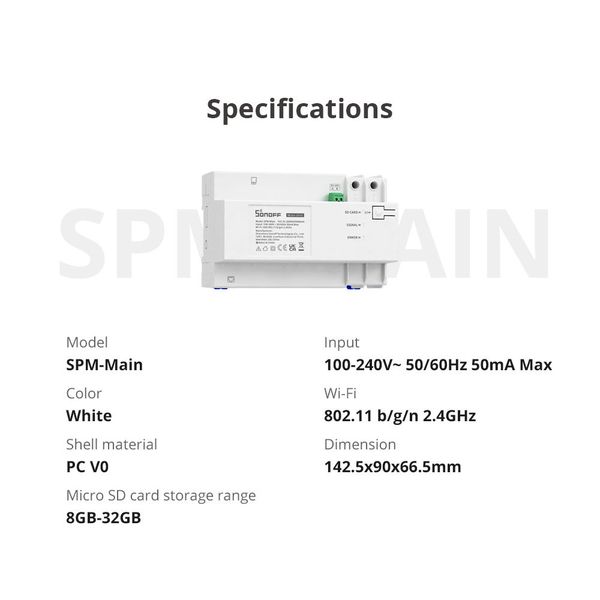 Inteligentny przełącznik miernik mocy WiFi Ethernet SPM-Main zdjęcie 8