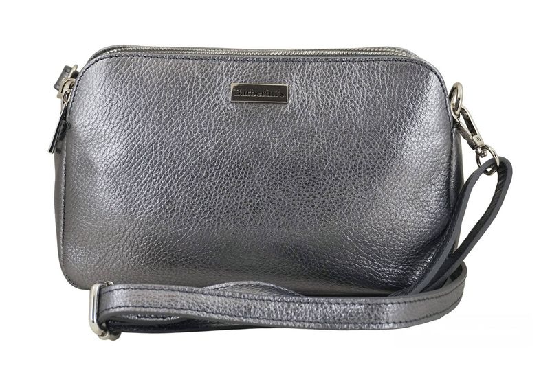 Damska torebka metalizowana - Srebrna ciemna zdjęcie 1