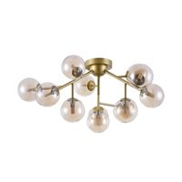Modernistyczna LAMPA sufitowa DALLAS MOD545PL-12G Maytoni plafoniera OPRAWA metalowa plafon kule balls złote bursztynowe