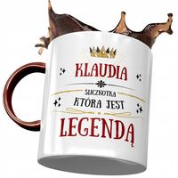 Kubek Bordowy Dla Klaudii Koleżanki Żony Prezent Z Nadrukiem Ze Zdjęciem