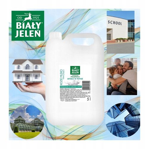 Mydło w płynie Biały Jeleń KOZIE MLEKO 5l nawilżenie na Arena.pl