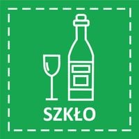 NAKLEJKI śmieci na kosz pojemnik ODPADY SZKŁO