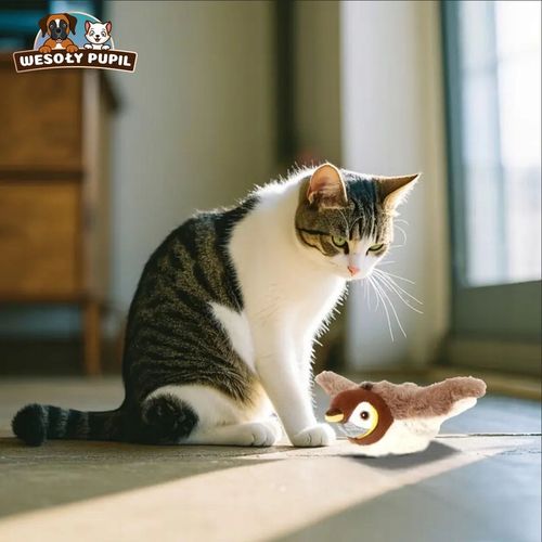 Zabawka dla kota INTERAKTYWNA latający PTAK z dźwiękiem na USB z na Arena.pl