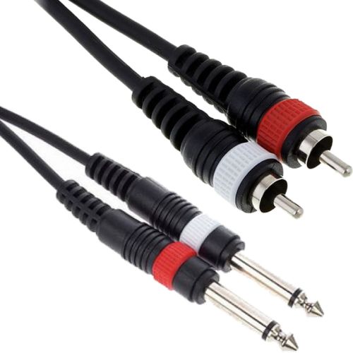 Kabel przewód audio sygnałowy 2x RCA Cinch Jack 6,3 mm 1,5 m the sssnake na Arena.pl