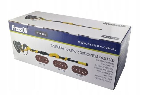 Szlifierka do Gipsu Gładzi Tynku Ścian Sufitów Bezpyłowa Żyrafa LED na Arena.pl