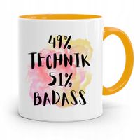 Dla Technika Kubek Żółty Prezent Z Nadrukiem Ze Zdjęciem